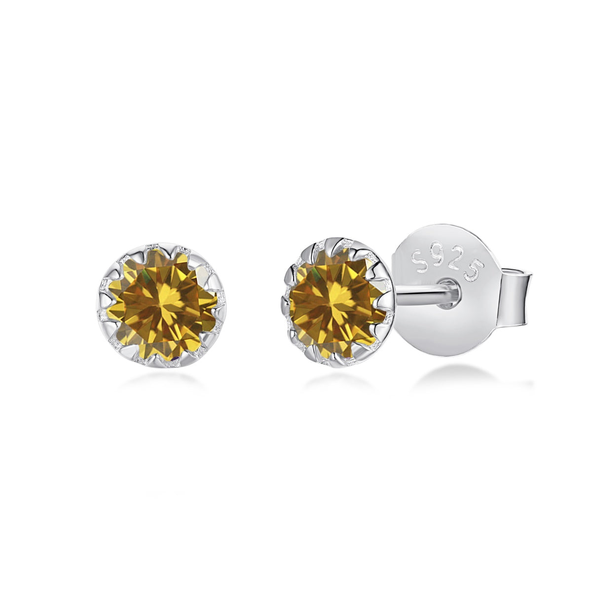 [Amore Jewelry]Sparkling Colorful Round Shape Earrings