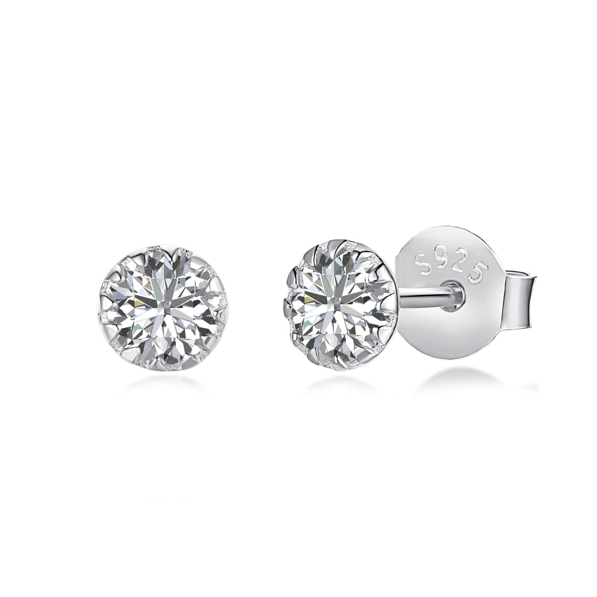 [Amore Jewelry]Sparkling Colorful Round Shape Earrings