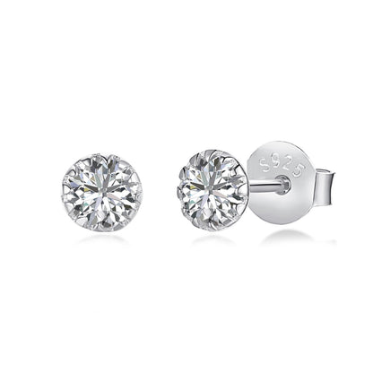 [Amore Jewelry]Sparkling Colorful Round Shape Earrings