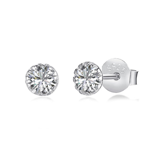 [Amore Jewelry]Sparkling Colorful Round Shape Earrings