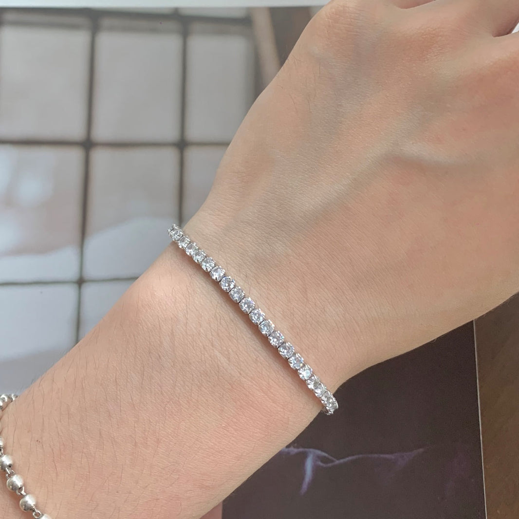 [Amore Jewelry]Sparkling Round Cut Daily Bracelet