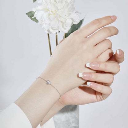 [Amore Jewelry]Heart-Shaped Gentle and Versatile Bracelet