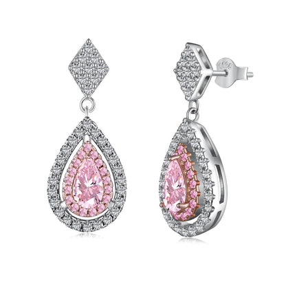 [Amore Jewelry]Ornate Delicate Water Drop Shape Banquet Earrings