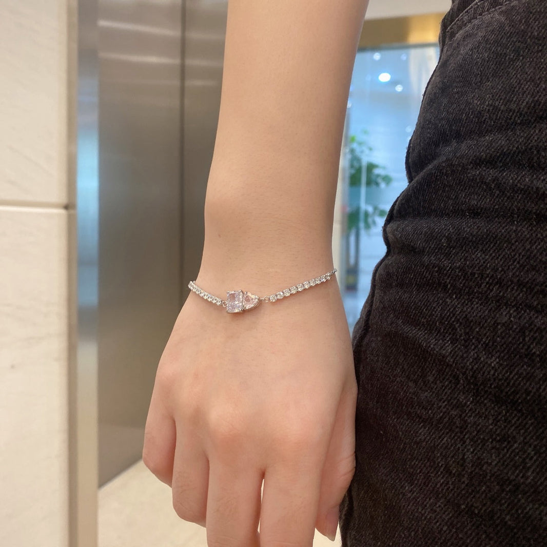 [Amore Jewelry]Dazzling Unique Multi Shape Lover Bracelet