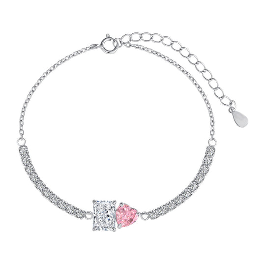 [Amore Jewelry]Dazzling Unique Multi Shape Lover Bracelet