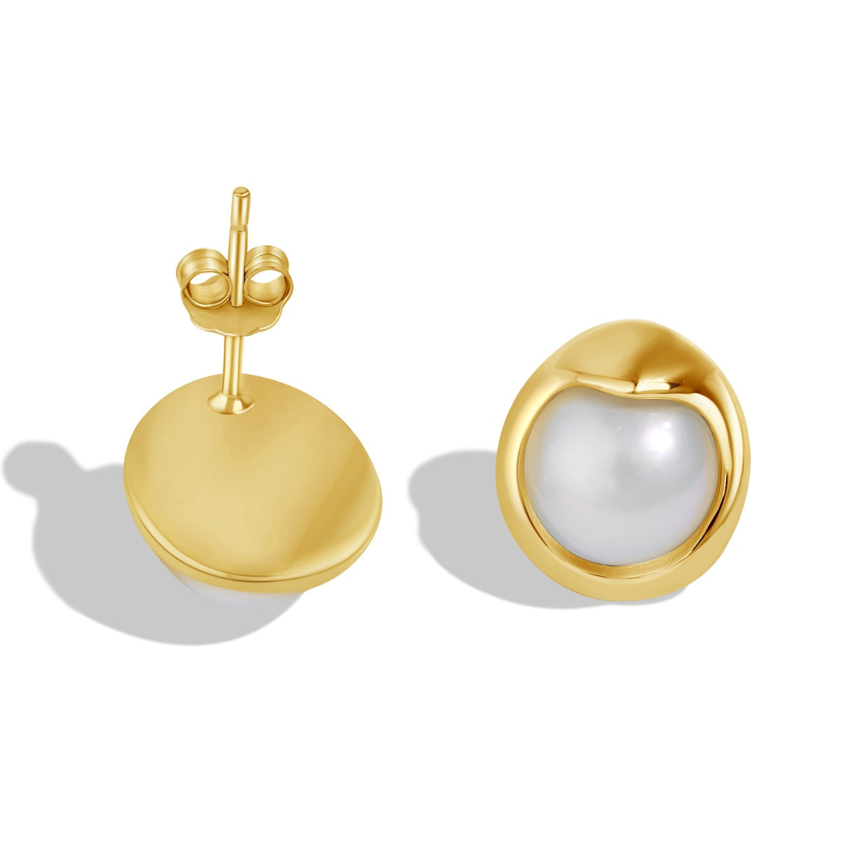 [Amore Jewelry]Dainty Bread Pearl Earrings
