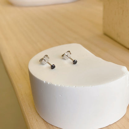 [Amore Jewelry]Delicate Solitaire Earrings