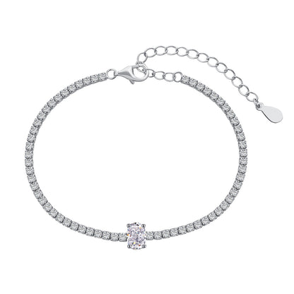 [Amore Jewelry]0.75 Carat Exquisite Oval Cut Daily Bracelet