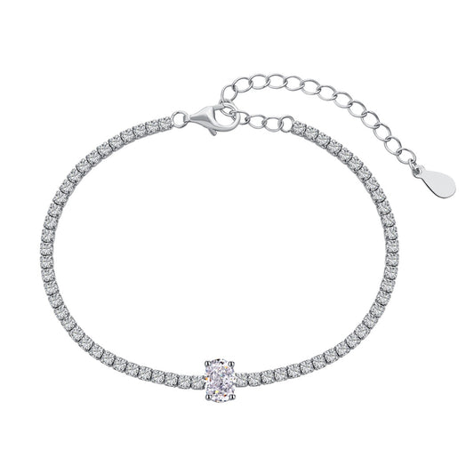 [Amore Jewelry]0.75 Carat Exquisite Oval Cut Daily Bracelet