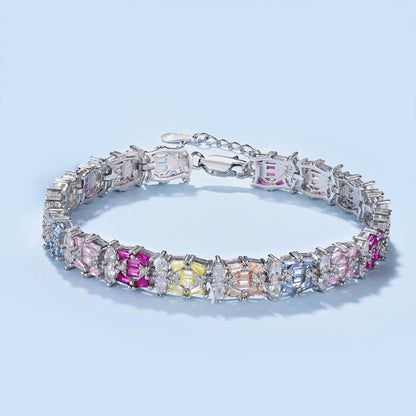 [Amore Jewelry]Delicate Colorful Multi Cut Party Bracelet