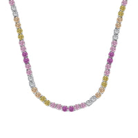[Amore Jewelry]Delicate Colorful Tennis Necklace
