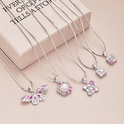[Amore Jewelry]Charming Flower Colorful Necklace