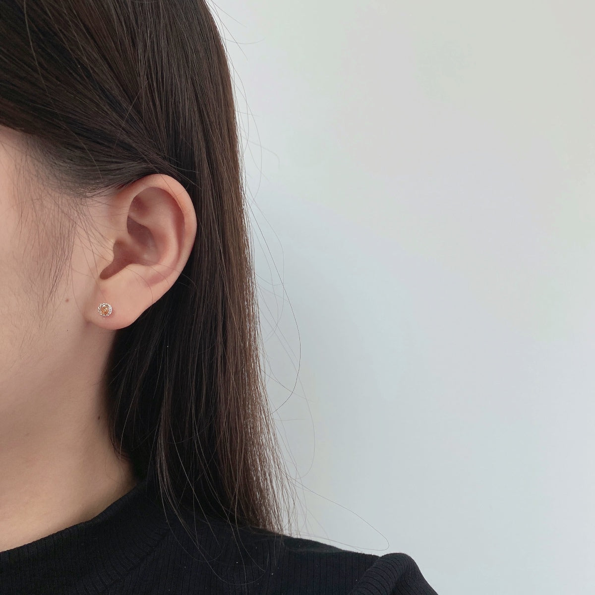 [Amore Jewelry]Sparkling Colorful Round Shape Earrings