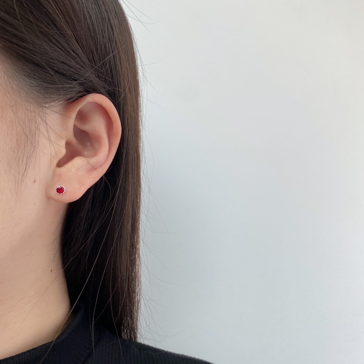 [Amore Jewelry]Sparkling Colorful Round Shape Earrings