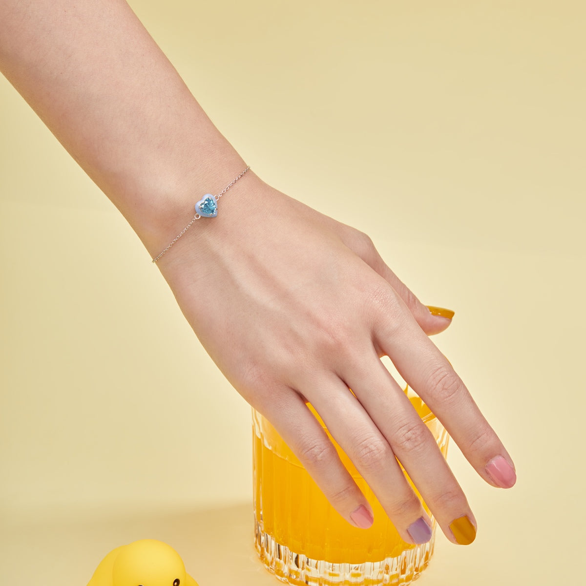 [Amore Jewelry]Sparkling Romantic Heart Shape Lover Bracelet