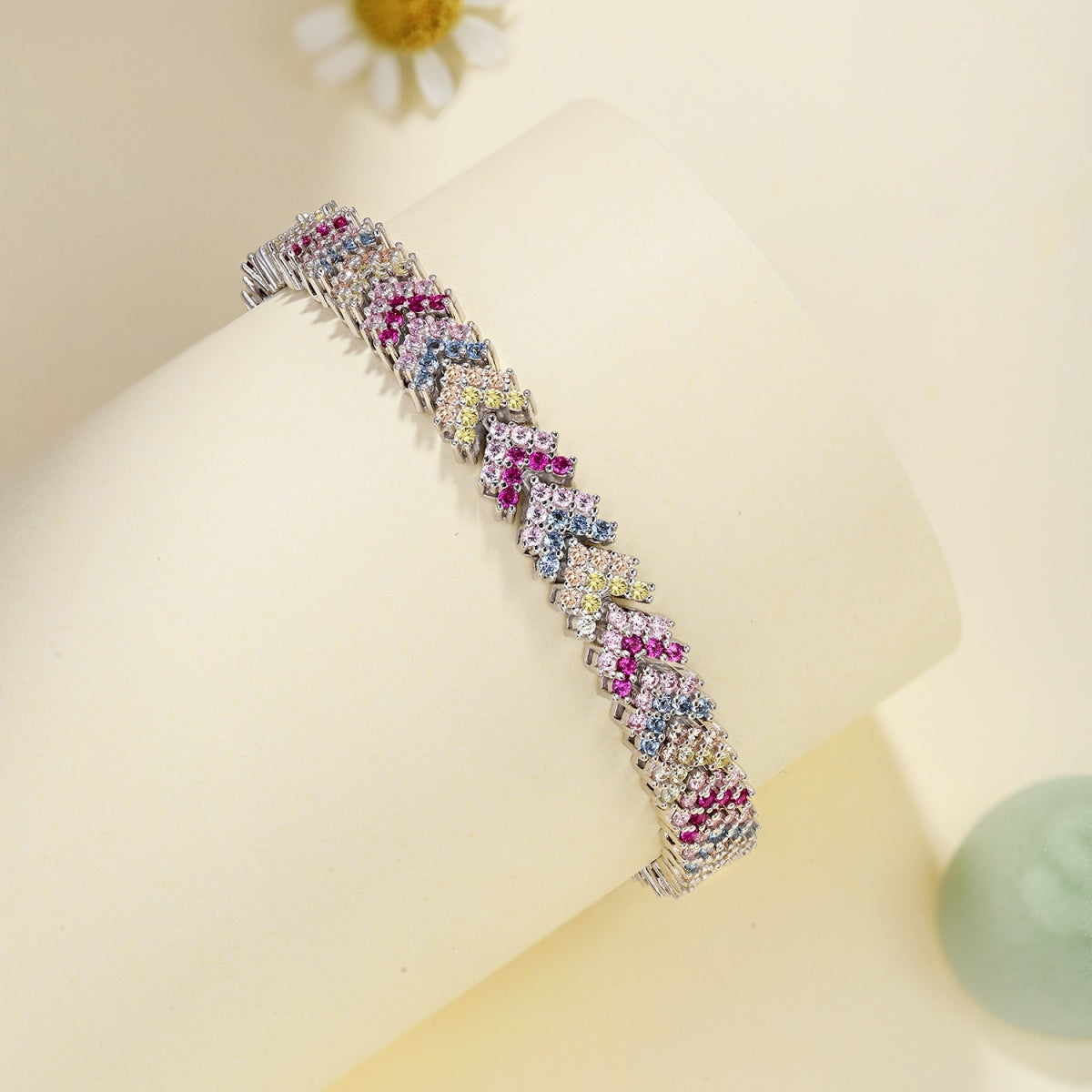 [Amore Jewelry]Ornate Sparkling Round Cut Party Bracelet