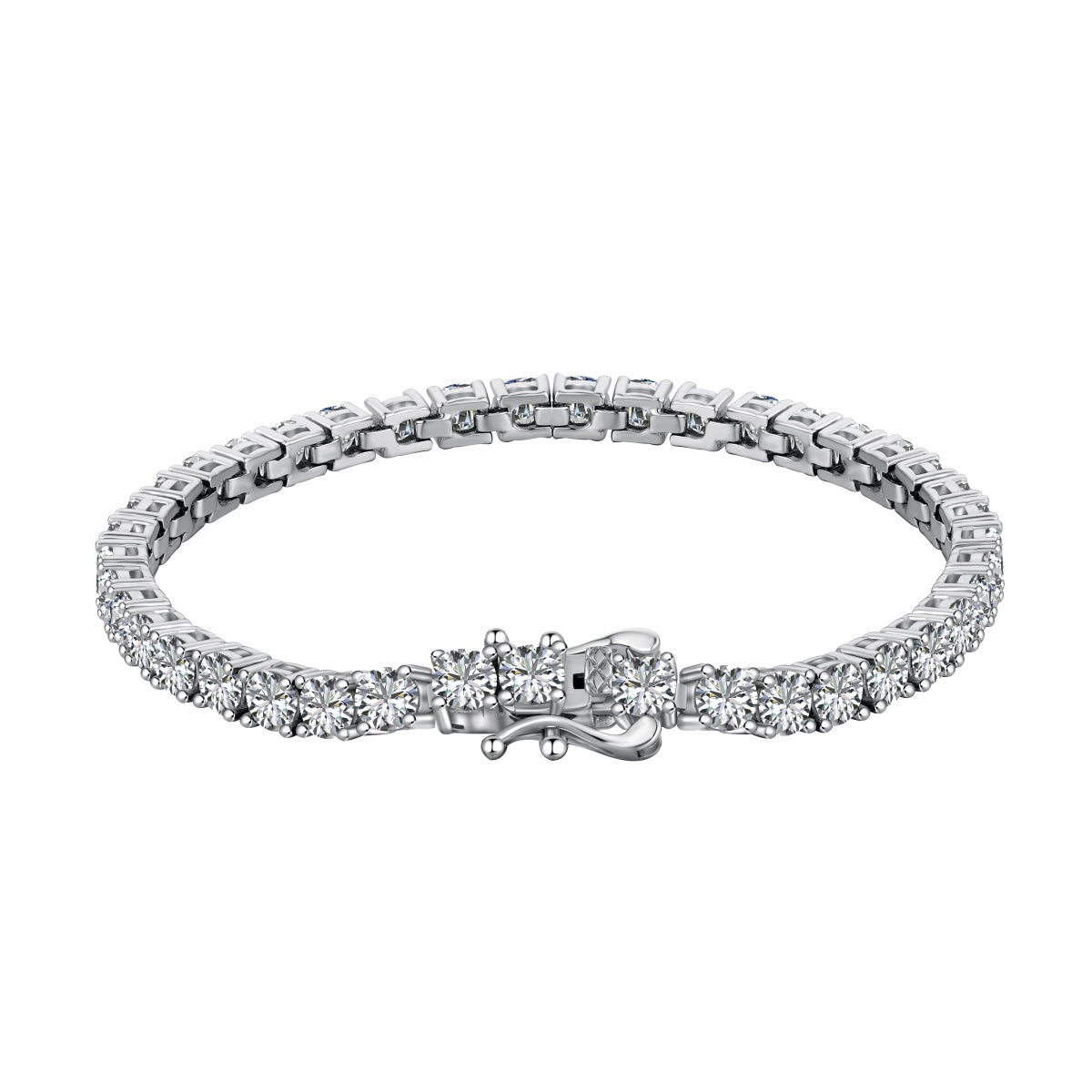 [Amore Jewelry]Luxurious Ornate Round Cut Tennis Bracelet