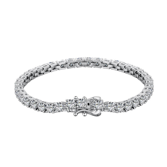 [Amore Jewelry]Luxurious Ornate Round Cut Tennis Bracelet