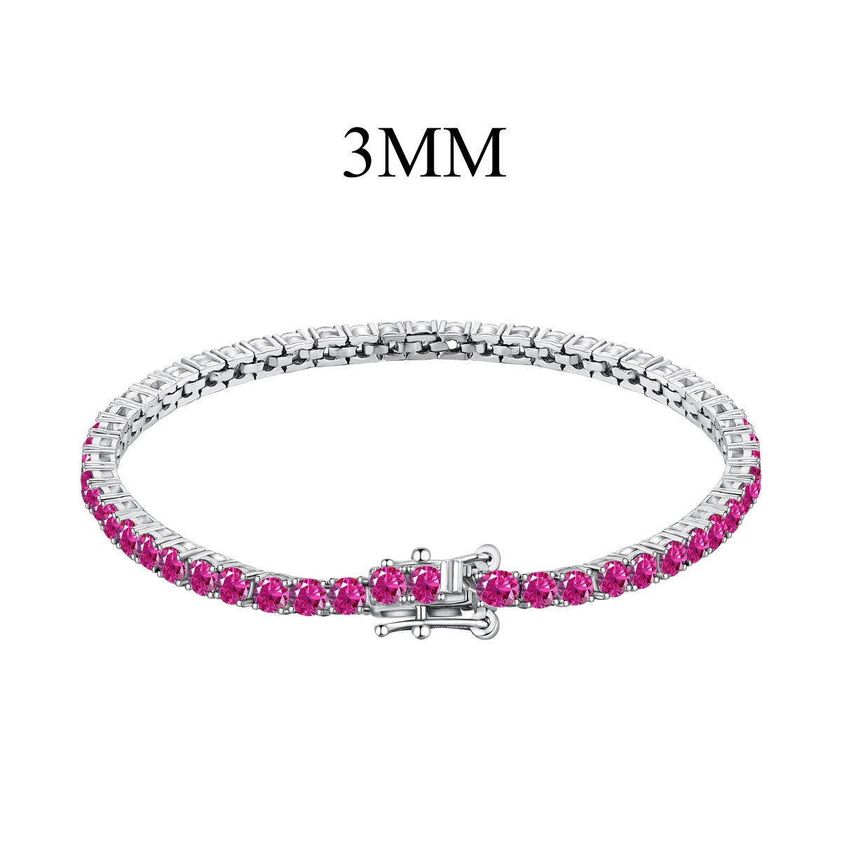 [Amore Jewelry]Radiant Colorful Round Cut Party Bracelet