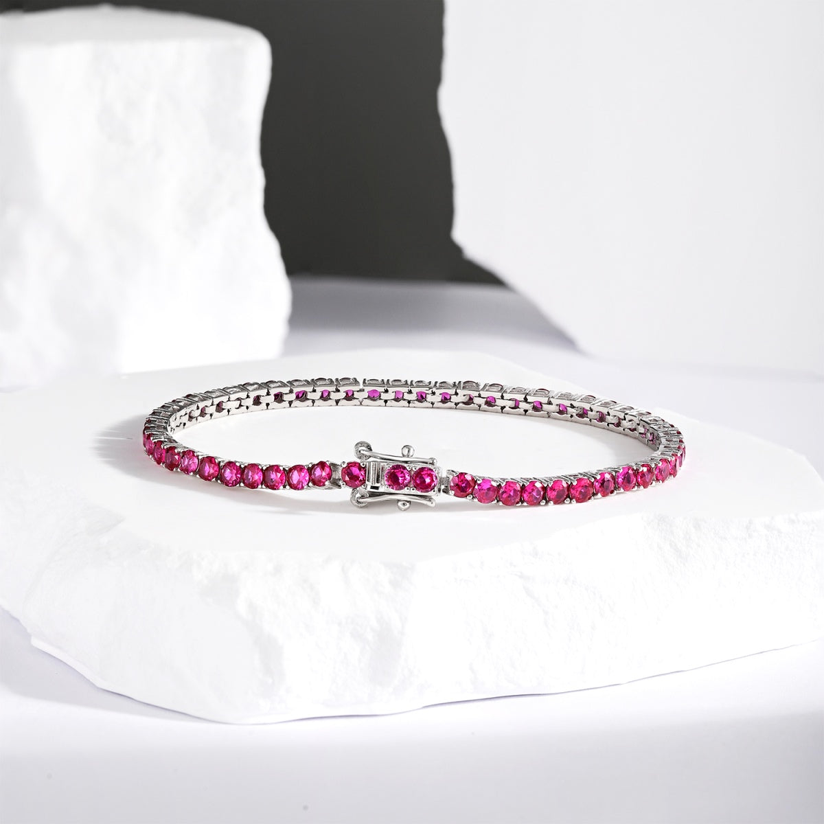 [Amore Jewelry]Radiant Colorful Round Cut Party Bracelet