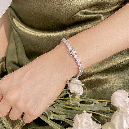 [Amore Jewelry]Ornate Sparkling Round Cut Wedding Bracelet