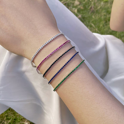 [Amore Jewelry]Radiant Colorful Round Cut Party Bracelet