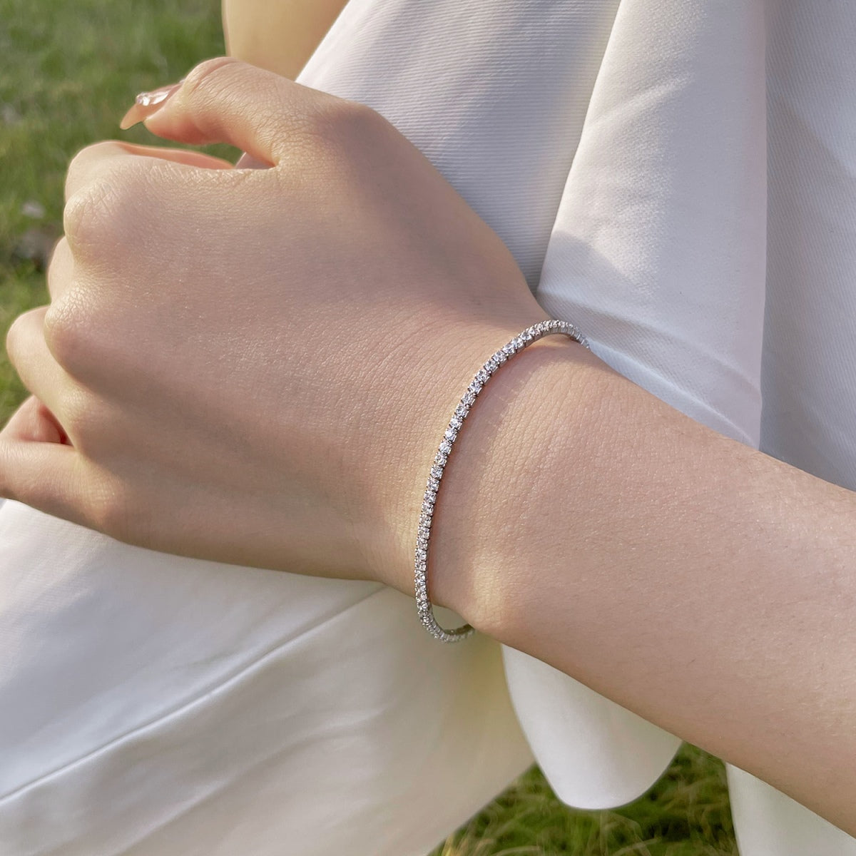 [Amore Jewelry]Radiant Colorful Round Cut Party Bracelet