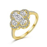 [Amore Jewelry]Luxurious Eternity Flower Shape Banquet Ring