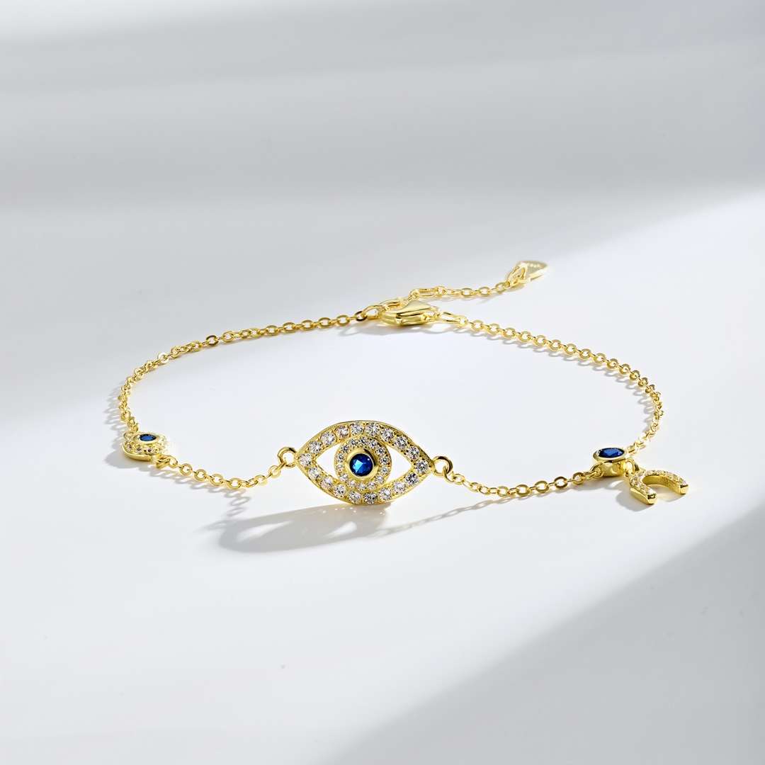 [Amore Jewelry]Dainty Eye Shape Necklace