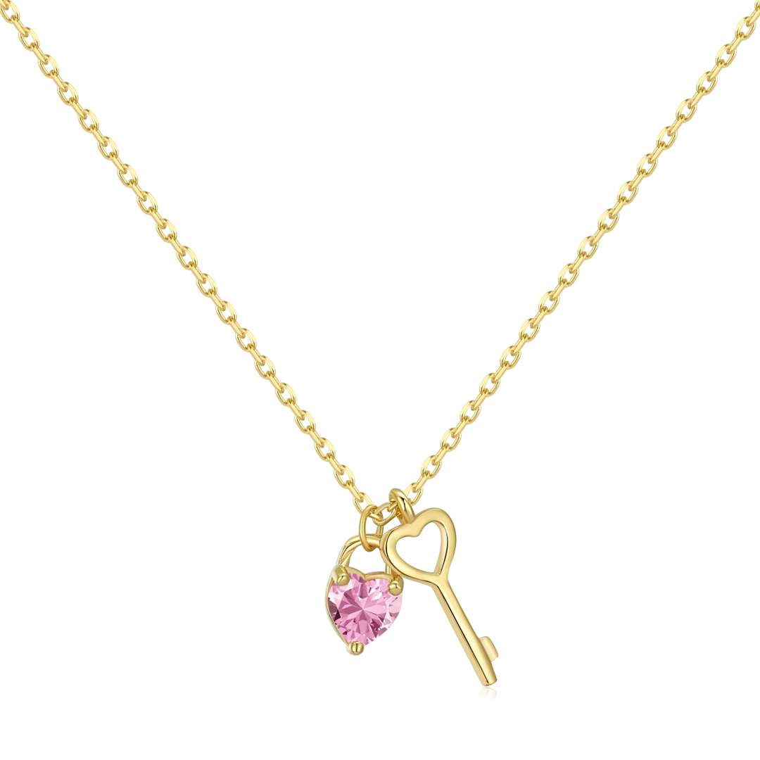 [Amore Jewelry]Unique Heart Shape Key Pendent Necklace