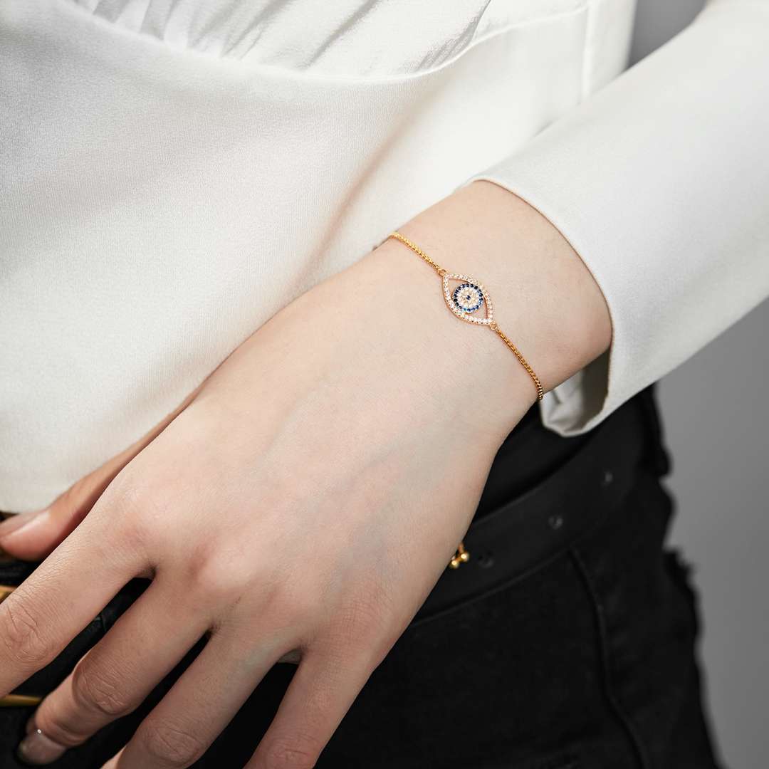 [Amore Jewelry]Dazzling Eye Shape Necklace