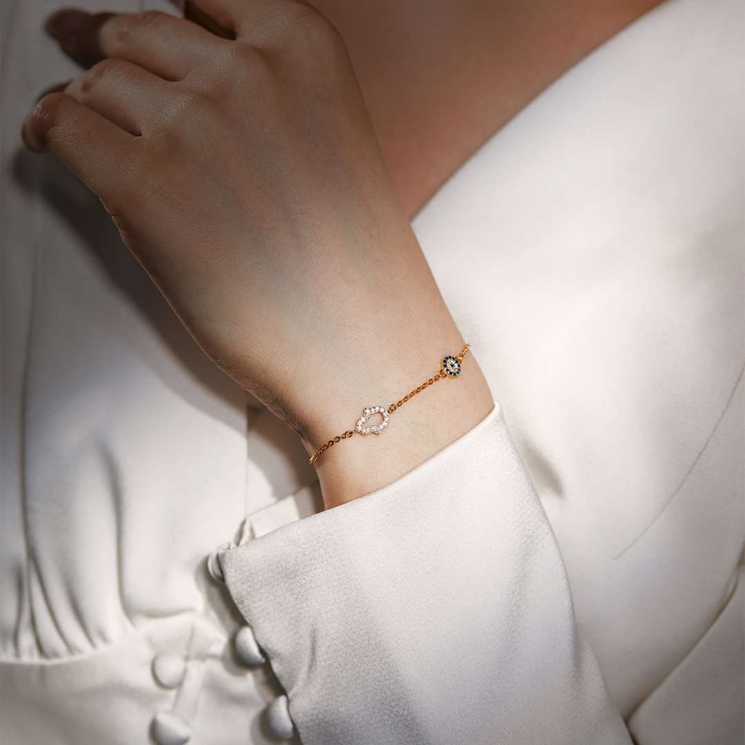 [Amore Jewelry]Gost Shape & Round Shape Necklace