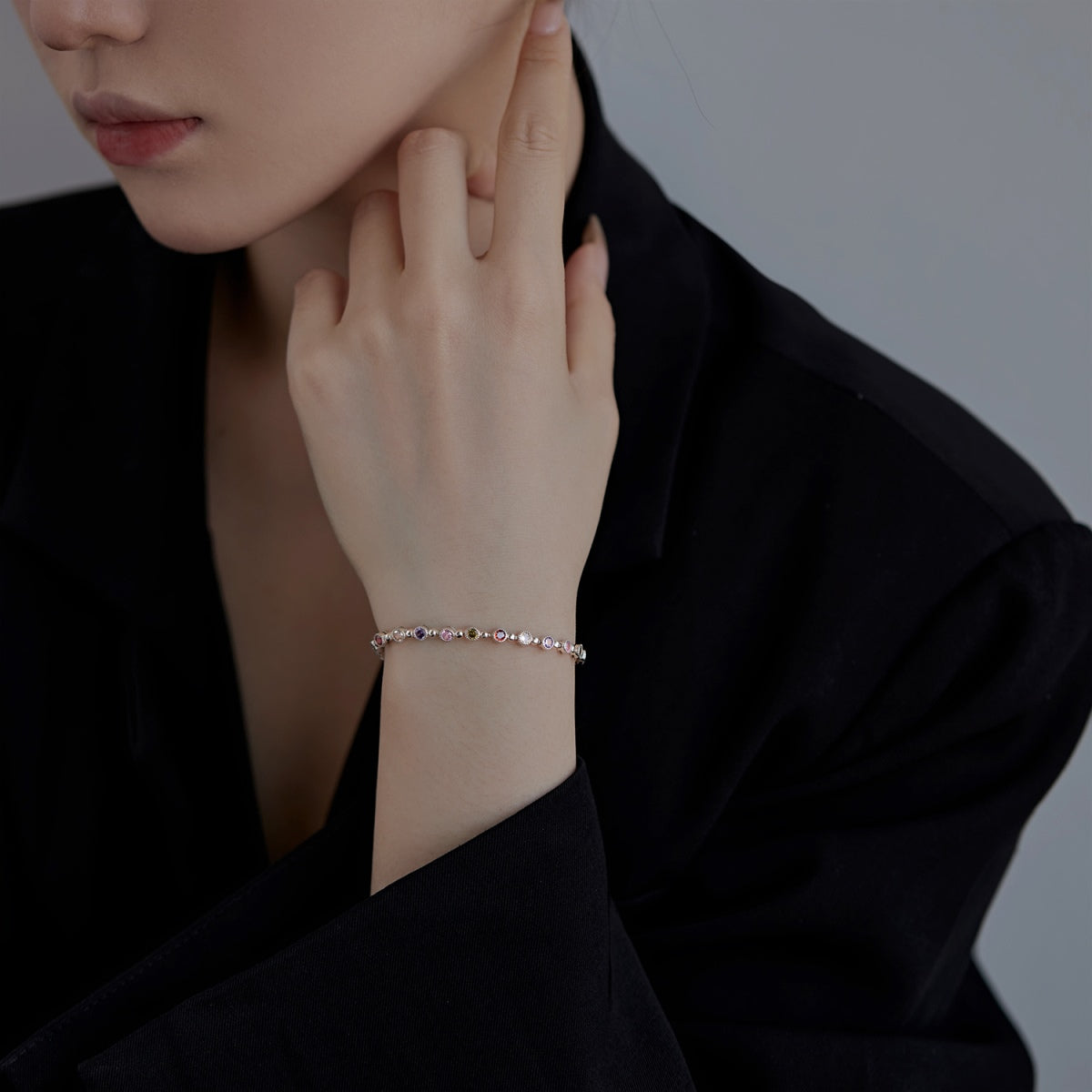 [Amore Jewelry]Sparkling Exquisite Round Cut Party Bracelet