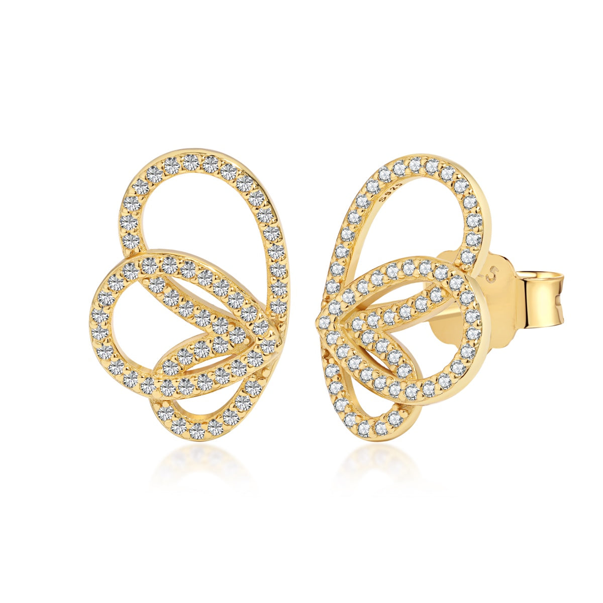 [Amore Jewelry]Exquisite Butterfly Shape Earrings