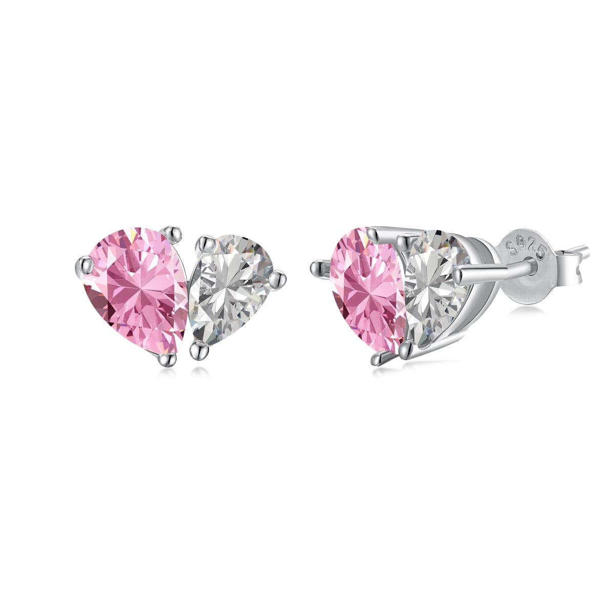 [Amore Jewelry]Dazzling Elegant Heart Cut Lover Earrings