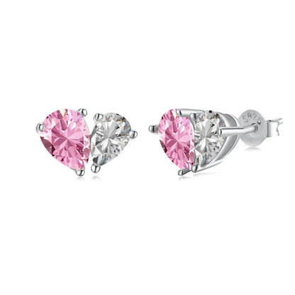 [Amore Jewelry]Dazzling Elegant Heart Cut Lover Earrings