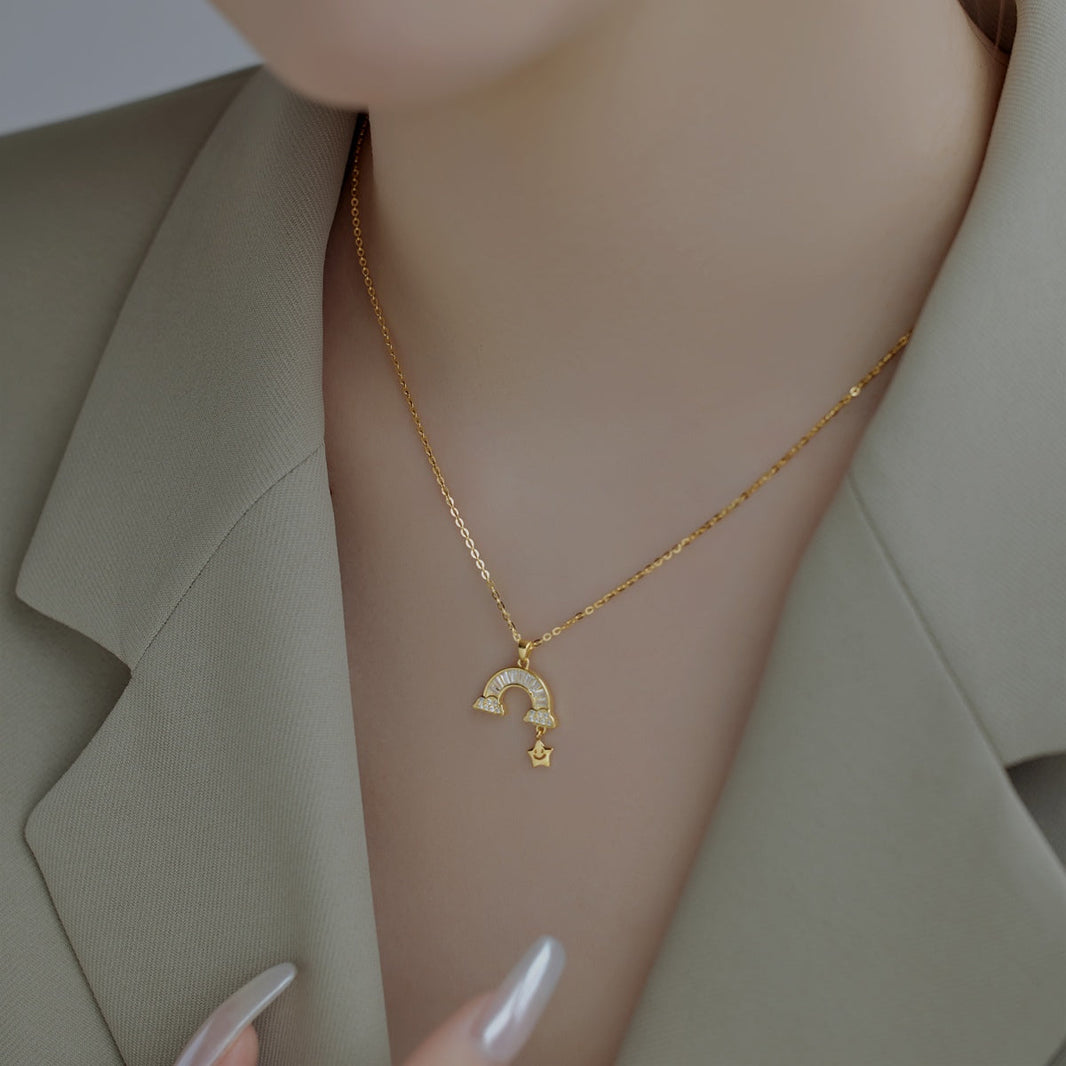 [Amore Jewelry]Unique Rainbow Star Necklace