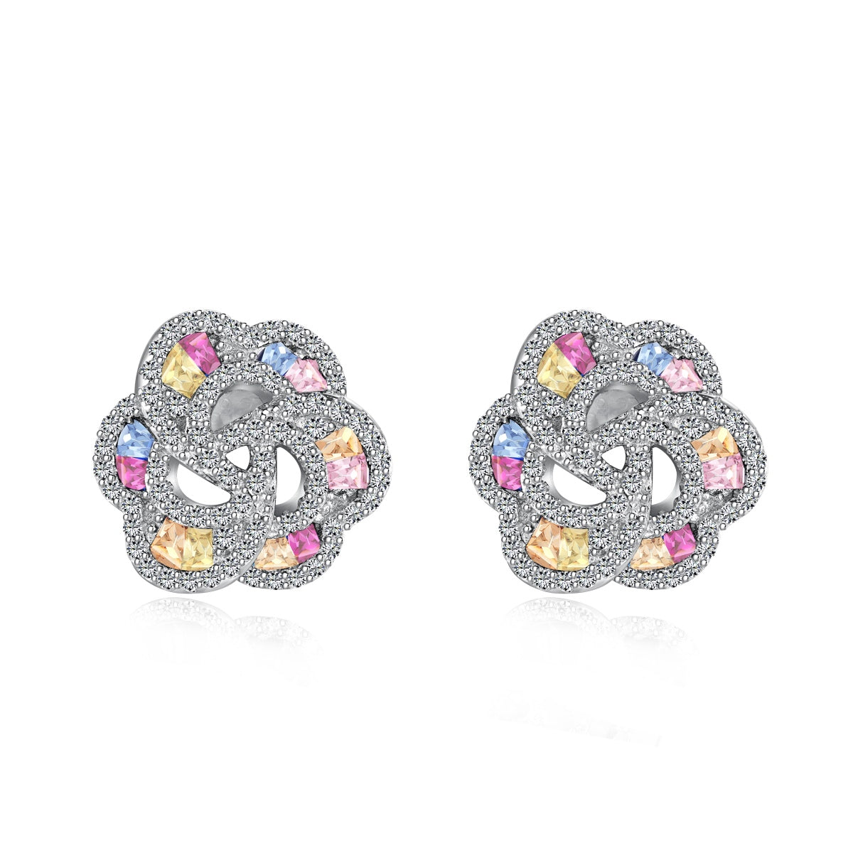 [Amore Jewelry]Exquisite Flower Shape Daily Earrings