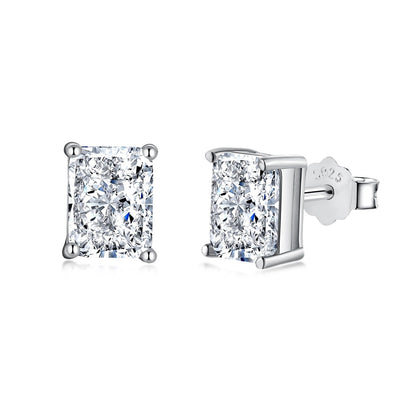 [Amore Jewelry]Radiant Luxurious Princess Cut Daily Earrings