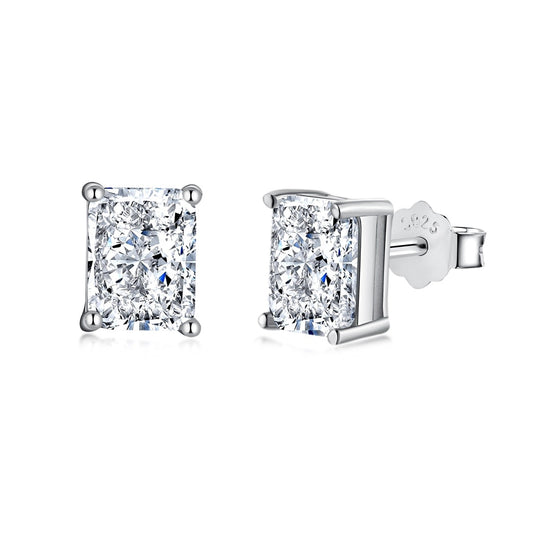 [Amore Jewelry]Radiant Luxurious Princess Cut Daily Earrings