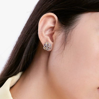 [Amore Jewelry]Exquisite Flower Shape Daily Earrings