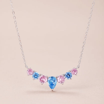[Amore Jewelry]Dainty Colorful Heart Necklace