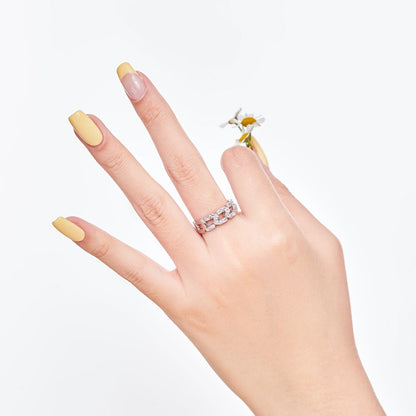 [Amore Jewelry]Sparkling Vibrant Emerald Cut Daily Ring