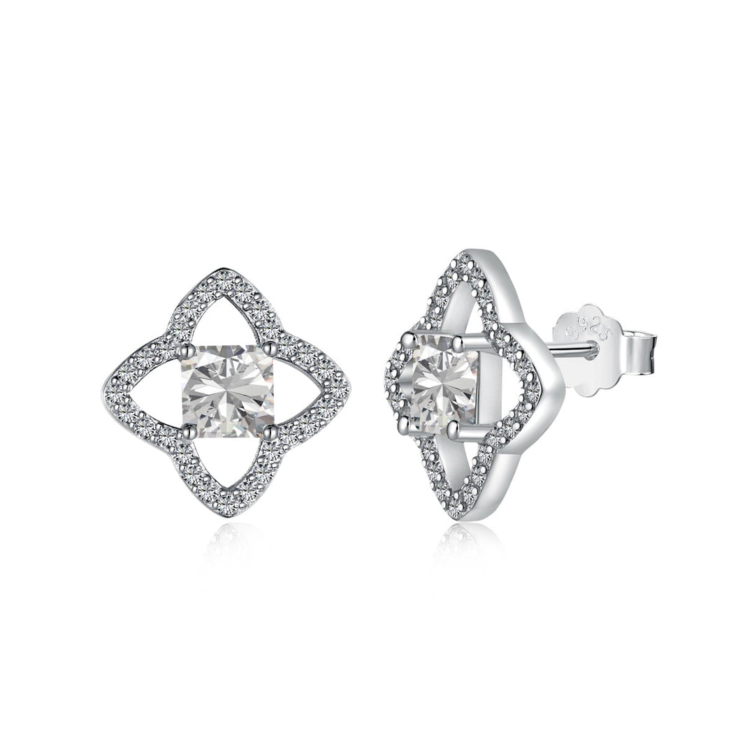 [Amore Jewelry]Elegant Star Shape Princess Cut Daily Earrings