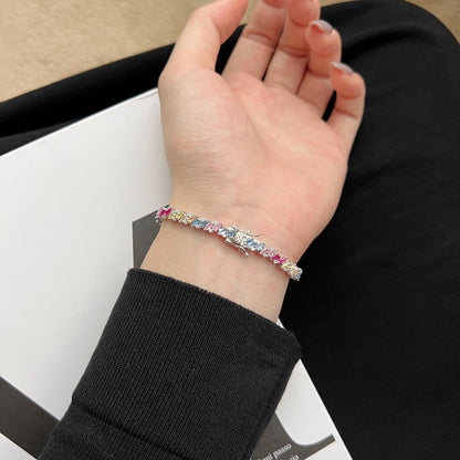 [Amore Jewelry]Ornate Sparkling Multi Cut Party Bracelet