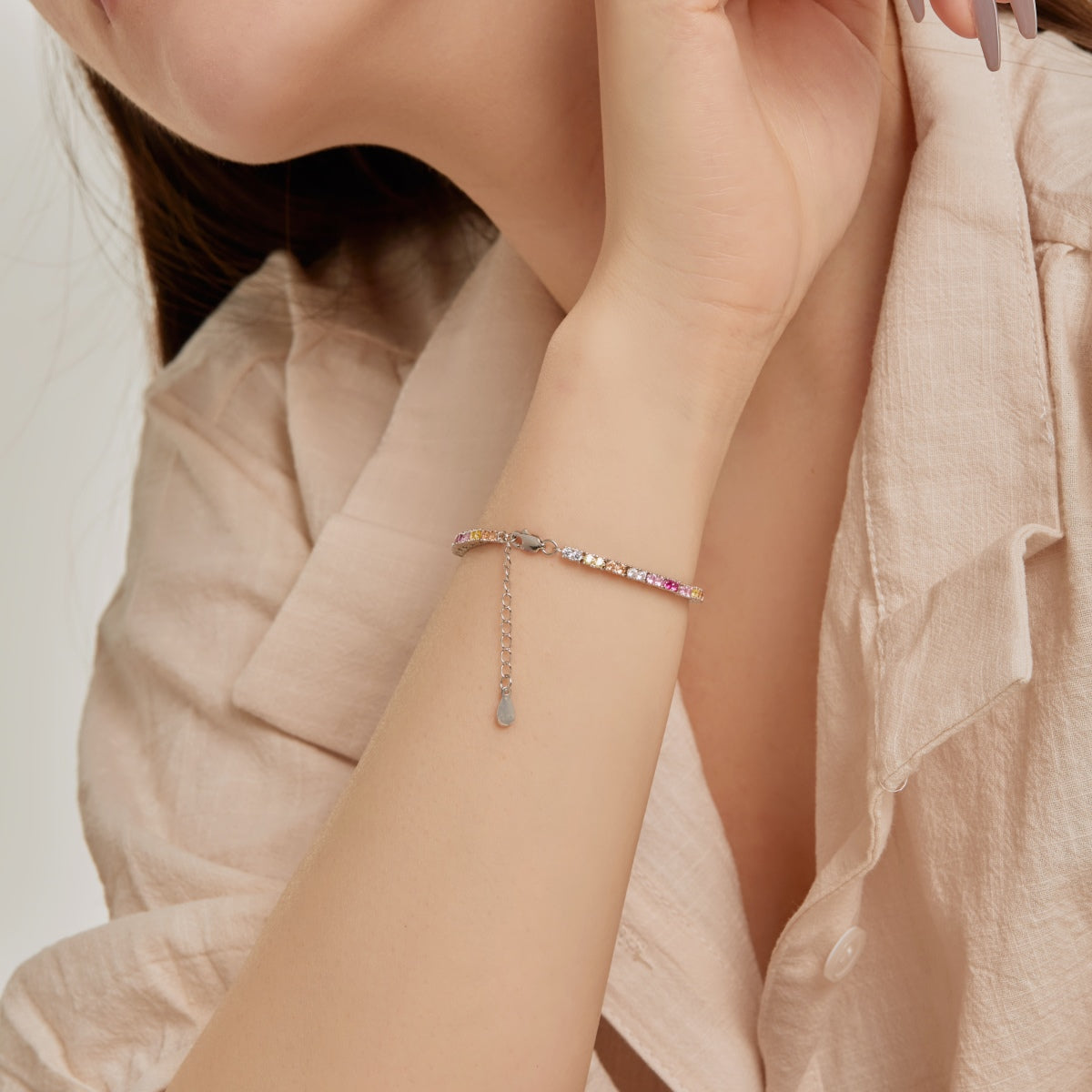 [Amore Jewelry]Delicate Romantic Heart Shape Lover Bracelet