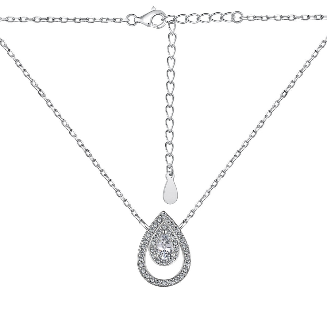 [Amore Jewelry]Sparkling Pear Cut Necklace