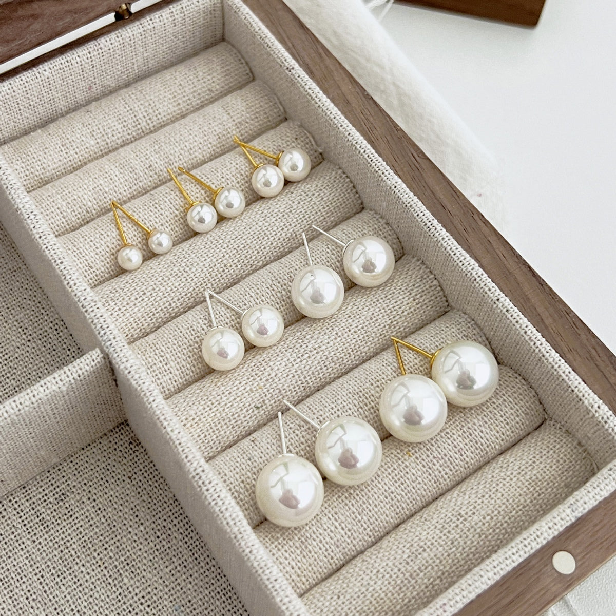 [Amore Jewelry]Delicate Pearl Earrings