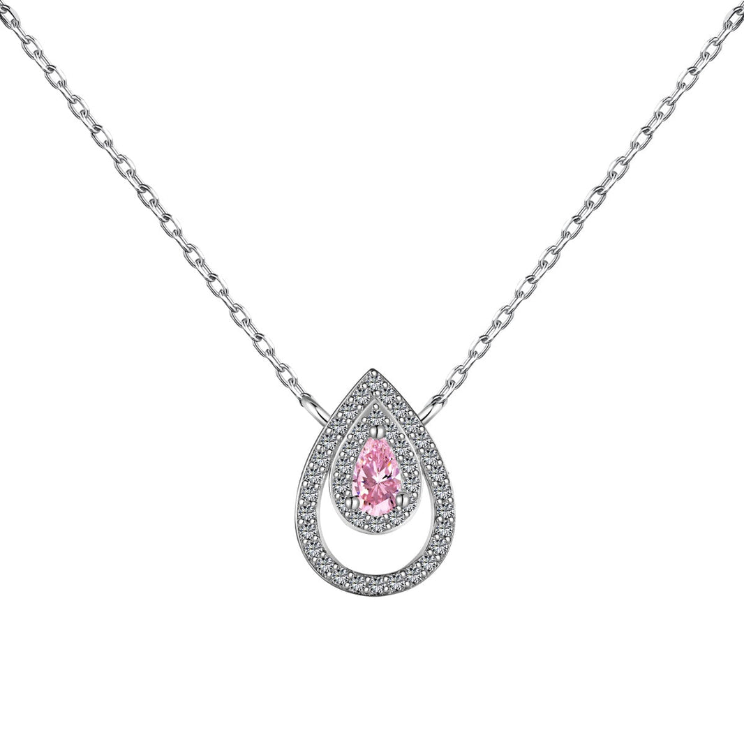 [Amore Jewelry]Sparkling Pear Cut Necklace