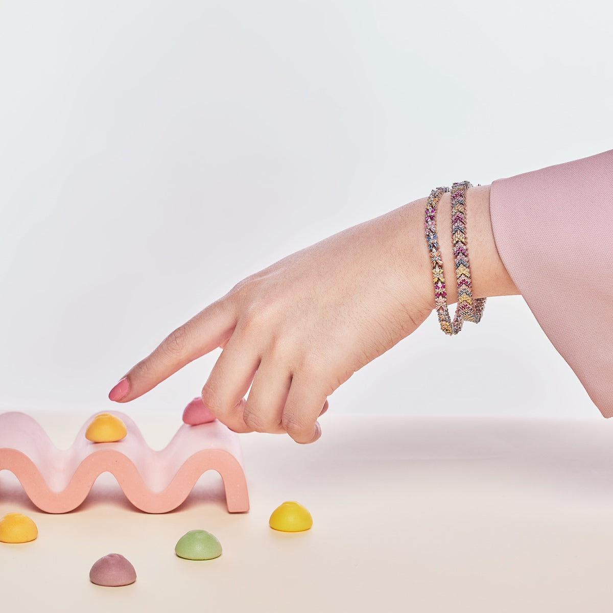 [Amore Jewelry]Radiant Colorful Emerald Cut Party Bracelet